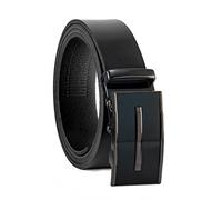 Fa.Volmer Ceinture en cuir véritable pour homme | cliquet automatique | Largeur 35 mm | Tour de taille 125cm | peut être raccourci | Série de modèles: ATG (noir - type 05)