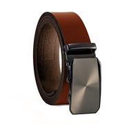 Fa.Volmer Ceinture en cuir véritable pour homme | cliquet automatique | Largeur 35 mm | Tour de taille 125cm | peut être raccourci | Série de modèles: ATG (brun - Typ 07)