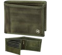 Fa.Volmer Portefeuille en cuir pour homme avec protection RFID - couture double extra-résistante, portefeuille mince, Classique