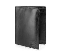 Fa.Volmer Portefeuille pour Homme en Real Cuir 13,5 x 10,4 x 2 cm Blocage RFID Noir