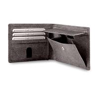 Fa.Volmer Portefeuille Vegan Femme Homme en Cuir Coco avec Doublure en Coton - Sans Plastique - Protection RFID, 6 Emplacements Carte, 1 Porte Monnaie - Coffret Cadeau Offert | Modèle Jakarta, V4