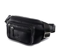 Fa.Volmer ® Sac Banane en Cuir Véritable pour Homme et Femme, Noir et Marron, Différents Modèles, L