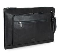 Fa.Volmer ® VO2403-Black Sacoche pour ordinateur portable en cuir de buffle véritable pour MacBooks, notebooks, ordinateurs portables et tablettes jusqu'à une taille de 17 pouces | Mallette A4 | Noir