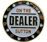 Fa. Wessel Poker Card Guard «Dealer» en Plaqué Or - Accessoire de Jeu de Cartes - Adapté aux Collectionneurs et aux Joueurs Professionnels - Age Minimum: 144 Ans