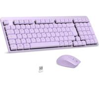 Fa98 Clavier Mécanique Et Souris Sans Fil Qwertz Clavier Sans Fil Avec Souris, Interrupteur Rouge, 98 Touches, Clavier Compact, Souris 1600 Dpi Pour Windows Macos Pc Ordinateur Portable
