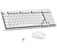 Fa98 Clavier Mécanique Et Souris Sans Fil Qwertz Clavier Sans Fil Avec Souris, Interrupteur Rouge À Profil Bas, 98 Touches, Clavier Compact, Souris 1600 Dpi Pour Windows Macos Pc Ordinateur