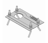 FAAC 63001325 - Plaque et fourches pour moteur C720 C721 cycle de...