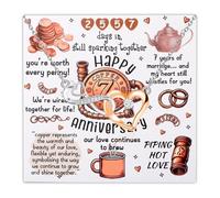 FAADBUK Carte de 1e 2e 3e 4e 5e 6e 7e 8e 9e 10e 11e 12e 20e anniversaire avec collier en forme de cœur infini pour femme, petite amie, elle (carte cuivrée)