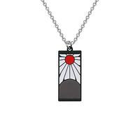 FAADBUK Collier et porte-clés Tanjiro Demon Slayer en acier inoxydable