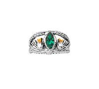 FAADBUK Le Seigneur des Anneaux Bijoux Le Seigneur des Anneaux Anneaux en Pierre Verte d'Aragon Anneaux 8 à 11 Serpent d'Aragon Anneaux Gothiques, Métal, Acier inoxydable