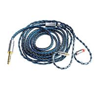 FAAEAL Câble IEM pour moniteur intra-auriculaire - 16 fils plaqué argent - Compatible avec KZ AS10 ZS10 ZST ZSN TRN V10 V20 CCA C12 pour musicien audiophile - 0,78 mm - 2 broches - 1,5 m - 4,4 mm