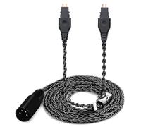FAAEAL Fezzlo Câble audio 8N monocristallin plaqué argent compatible avec casque Sennheiser HD650 HD600 HD580 HD660S HD6XX HD565 HD545 2 m (4 broches-XLR)