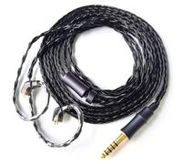 FAAEAL IEM Câble de mise à niveau pour écouteurs 16 conducteurs plaqué argent, broche QDC-C de 1,5 m, compatible avec KZ ZS10 ZSN CCA C12 pour musicien audiophile (encastré 2 broches 4,4 mm, 1,5 m