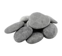 FAAING Lot de 10 Pierres Plates à Peindre pour Aquarium et décoration - Cailloux décoratifs naturels 6-8 cm - Galets Lisses pour Mandala, Jardin, Pots de Fleurs, Art de la Pierre