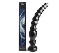 FAAK 12 pouces perles anales flexibles avec ventouse,Plus on est de fous,plus on rit,Gode plug anal 10 boules,Gode à perles extra-long pour un plaisir anal profond.