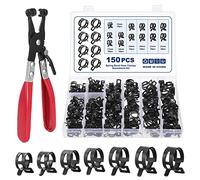 Faankiton 150 Pièces Collier de Serrage à Ressort, 7 Tailles 15-22mm Clips à Ressort, Serre-Joints à Tuyaux