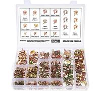 Faankiton 260 Pièces Colliers de Serrage à Ressort, 12 Tailles 6-25mm Clips à Ressort Tuyau Serre-Joints à Tuyaux, Colliers de Clip à Ressort, Colliers de Conduite de Carburant Tuyau