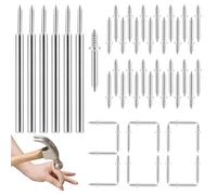 Faankiton 300PCS Clous sans Couture à Double Tête pour Plinthes, Clou à Double Tête pour Plinthes sans Traces, Vis de Sécurité Invisibles, Clous en Corne de Mouton pour Fil de Plinthe Sans Soudure