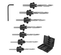 Faankiton 7PCS Foret à Fraiser Bois, Mèches à Fraiser Remplaçables, Jeu de Forets à Chanfreiner, Jeu de Forets à Fraiser avec Clé Hexagonale, Fraise Bois Conique en HSS Acier, Outil à Chanfreiner Bois