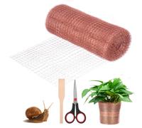 Faankiton Filet en Cuivre, Maille de Cuivre, Treillis en Cuivre, Grillage en Cuivre Anti Limace, Maille Cuivrée Flexible, pour Chauve-Souris Oiseaux Escargots Souris Insectes Limaces, 127mm x 6m