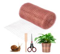 Faankiton Filet en Cuivre, Maille de Cuivre, Treillis en Cuivre, Grillage en Cuivre Anti Limace, Maille Cuivrée Flexible, pour Chauve-Souris Oiseaux Escargots Souris Insectes Limaces, 127mm x 10m