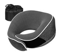 Faankiton Oreiller de Voyage pour Avion, Coussin de Nuque pour Voyage, Coussin de Voyage en Mousse à Mémoire Forme, Coussin de Cou en Forme de U, 360°Coussin Voyage Ergonomique avec Sac de Rangement