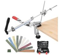 Faankiton Système d'Affûtage de Couteaux RX-009 Affûteur de Couteaux à Angle Fixe Rotatif à 360°, Aiguiseur Couteaux Manuel Professionnel, Kit D'affûtage de Couteaux avec 9 Pierres à Aiguiser