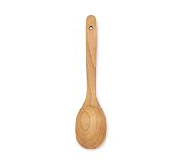 FAAY Grande cuillère de 30,5 cm, tête large, facile pour cuisiner et servir. Fabriquée à la main en bois de teck doré haute résistance à l'humidité | Durable, sain, poignée ergonomique pour ustensiles