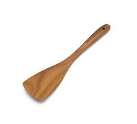 FAAY Spatule en bois de teck, spatule compacte - Taille XL, saine et haute résistance à l'humidité pour ustensiles de cuisine antiadhésifs (spatule à bord plat de 30,5 cm)