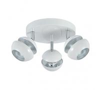 Fab 142083001 Lampe De Plafond Beethoven 3xgu10 Blanc / Argent 14x22x22 Cm