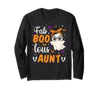 Fab Boo Lous Aunt Fabulous Ghost Halloween Aunty Matching Manche Longue