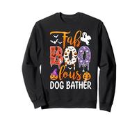 Fab Boo Lous Chien Bather Boo Fantôme Citrouille Halloween Sweatshirt