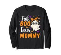 Fab Boo Lous Mommy Fabulous Ghost Halloween Mother Matching Manche Longue