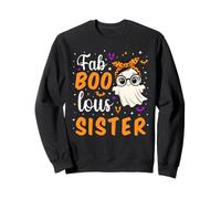 Fab Boo Lous Sister Fabulous Ghost Halloween Sister Matching Sweatshirt