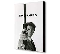 FAB Clint Eastwood As Dirty Harry - Impression sur Toile encadrée - Différentes Tailles (A3 40,6 x 30,5 cm)