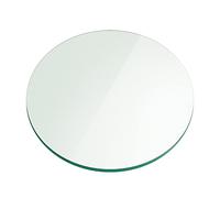 Fab Glass and Mirror Plateau de Table Rond en Verre