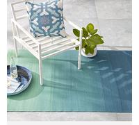 FAB HAB dégradé Ombre Tapis d'extérieur - Big sur Bleu Vert - résistant à l'eau, ne Fade Pas, réversible - Plastique recyclé Premium - terrasse Balcon Cuisine entrée - 240cmx300cm