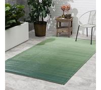 FAB HAB dégradé Ombre Tapis d'extérieur - Big sur Vert - résistant à l'eau, ne Fade Pas, réversible - Plastique recyclé Premium - terrasse Balcon Cuisine entrée Salle de Bain - 150cmx240cm