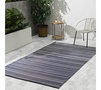 FAB HAB dégradé Ombre Tapis d'extérieur - Cancun Minuit - résistant à l'eau, ne Fade Pas, réversible - Plastique recyclé Premium - terrasse Balcon Cuisine entrée - 180cmx270cm