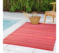 FAB HAB dégradé Ombre Tapis d'extérieur - Cancun Soleil - résistant à l'eau, ne Fade Pas, réversible - Plastique recyclé Premium - terrasse Balcon Cuisine entrée - 180cmx270cm
