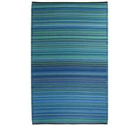 FAB HAB dégradé Ombre Tapis d'extérieur - Cancun Turquoise et Vert Mousse - résistant à l'eau, ne Fade Pas, réversible - Plastique recyclé Premium - terrasse Balcon Cuisine entrée - 90cmx150cm