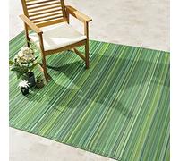 FAB HAB dégradé Ombre Tapis d'extérieur - Cancun Verte - résistant à l'eau, ne Fade Pas, réversible - Plastique recyclé Premium - terrasse Balcon Cuisine entrée - 180cmx270cm