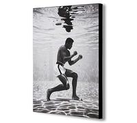 FAB Muhammad Ali sous l'eau - Impression sur Toile encadrée - Différentes Tailles (A0 119,4 x 83,8 cm)