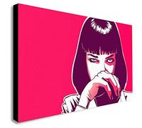 FAB Pulp Fiction - Mia Wallace - Pop Art - Impression sur Toile encadrée. Différentes Tailles (A1 32x24 Pouces)