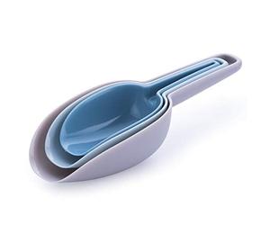 FAB4HOME Lot de 3 Cuillères à Nourriture Cuillère à Mesurer pour Chien Plastique Pelle pour Nourriture Croquette de Chien Chat Lapin Oiseaux Multifonction Pelle