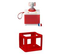 FABA Bundle Conteur d’Histoires pour Enfants 0-10 Ans avec Personnage Sonore Elé l’éléphante, Jeu éducatif, Jeu Musical, Version française + Coque De Protection, Bumper en Silicone, Couleur Rouge