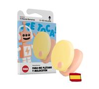 FABA Disques sonores Faba•Me Banane et pêche - Personnalisables, Reproduction avec Le conteur et FABA+, Jouet éducatif pour Enfants, Version espagnole