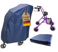 FabaCare Housse de protection pour poussette, housse de protection pour poussette, housse de protection pour poussette, bande de plomb pour un maintien sûr, bleu foncé, polyester, facile à nettoyer
