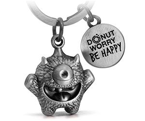 FABACH Kummermampfer Porte-clés Cyklops - Bonne chance Porte-bonheur Kummerfresser - Bonne chance - Cadeau porte-bonheur du schaffst das, Argent antique, 1