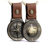 FABACH Northstar Porte-clés amitié meilleurs amis porte-clés en cuir et métal meilleure amie cadeau meilleur ami anniversaire meilleurs amis porte-bonheur pendentif